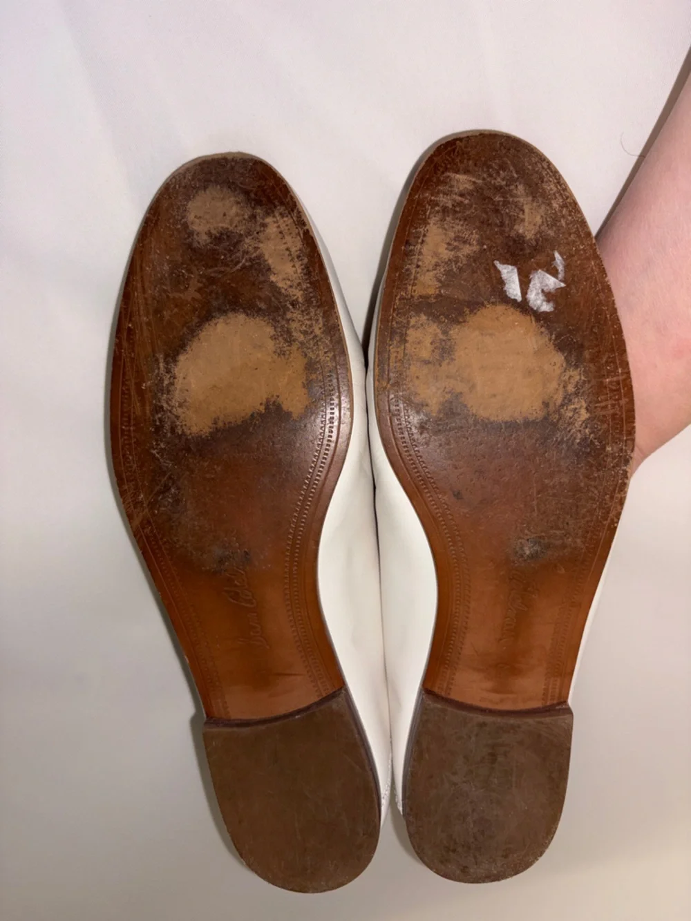 Sam Edelman White Women's Leather Loafers with Gold Bit Detail Size‎ 8 - Picture 6 of 7